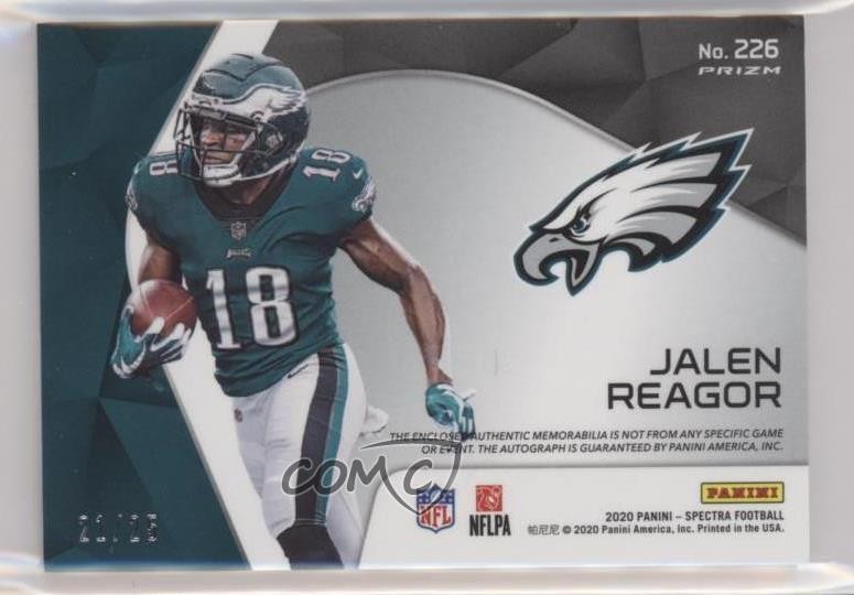 2020 Spectra FOTL Wave Prizm 21/25 Jalen Reagor RPA Rookie Patch Auto RC 1l2 view 2