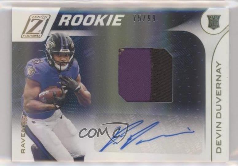 2020 Panini Zenith 75/99 Devin Duvernay #114 RPA Rookie Patch Auto RC 0ei3