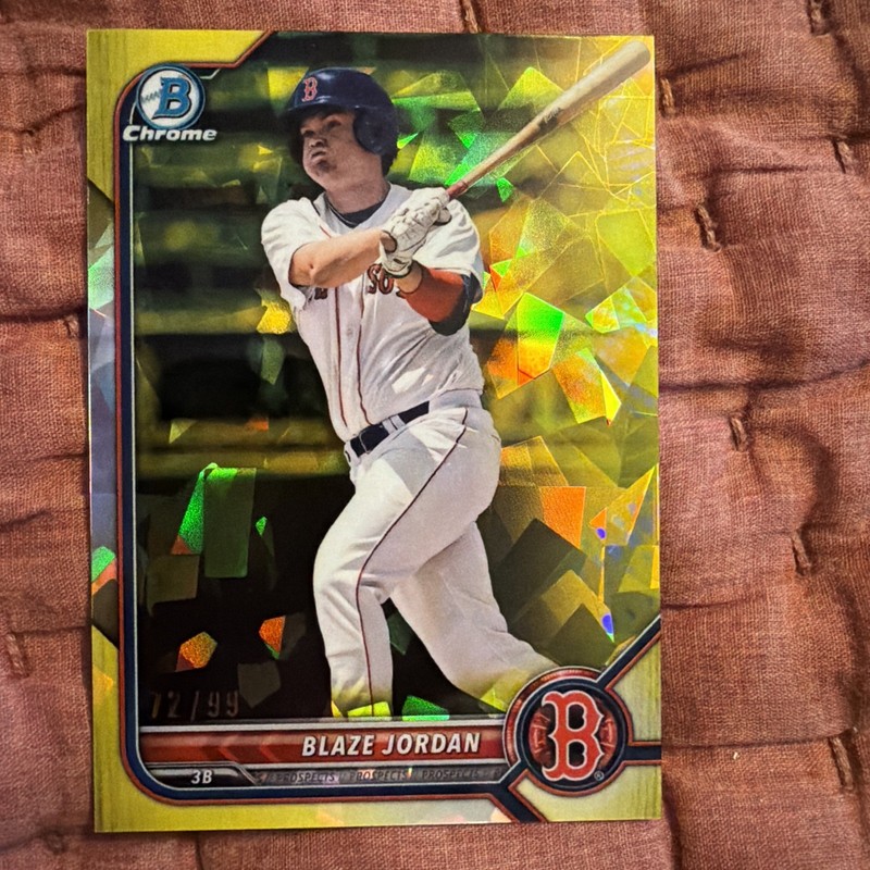 2022 Bowman Chrome Draft Sapphire Edition - Blaze Jordan #BDC-24 Yellow /99 (RC)