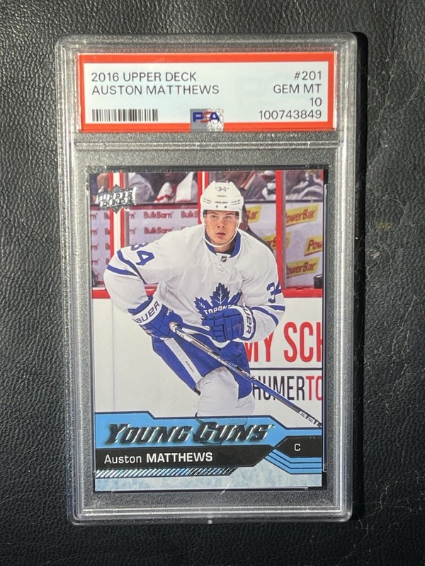 AUSTON MATTHEWS 2016-17 Upper Deck Young Guns PSA 10 #201