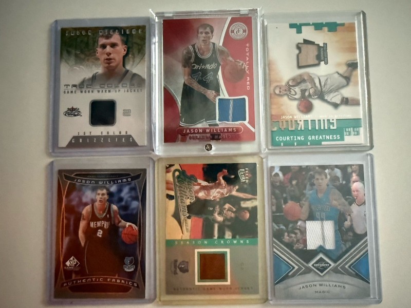 Jason Williams 6 Card Ultra Limited Fleer Certified SP Game Used Jersey Lot #’ed view 1