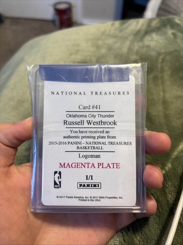 2017 Panini National Treasures Russell Westbrook LOGO MAN Printing Plate!!! view 2