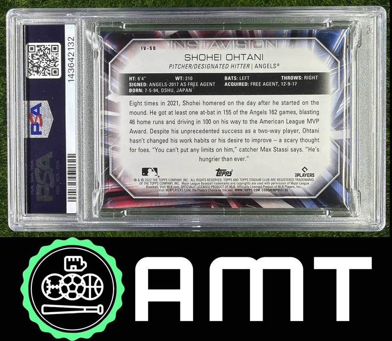 Shohei Ohtani PSA 9 2022 Topps Stadium Club Instavision Angels 2132 view 2