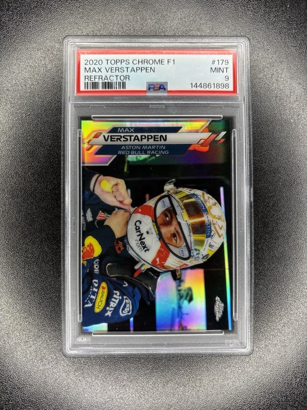 Max Verstappen 2020 Topps Chrome Formula 1 Refractor PSA 9 #179 Red Bull Pop 26