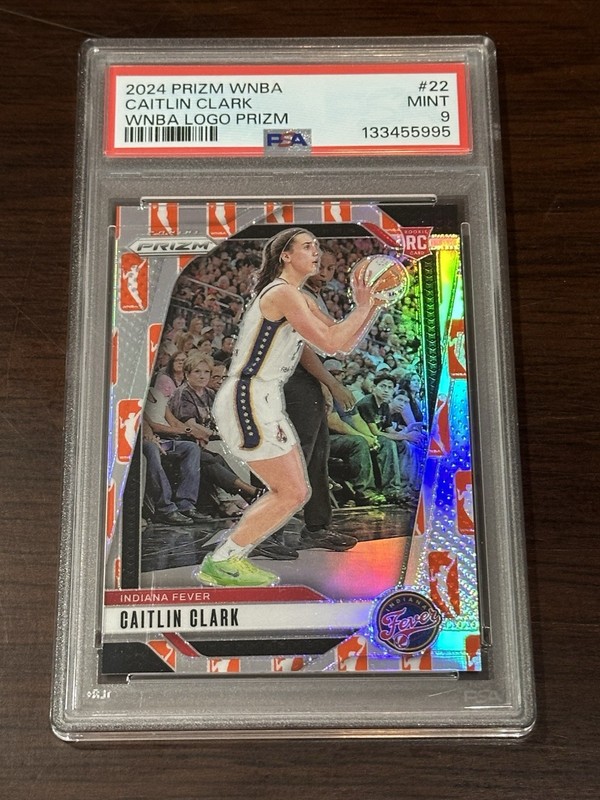 2024 Panini Prizm Caitlin Clark Rookie WNBA Logo Parallel PSA 9 Mint RC #22