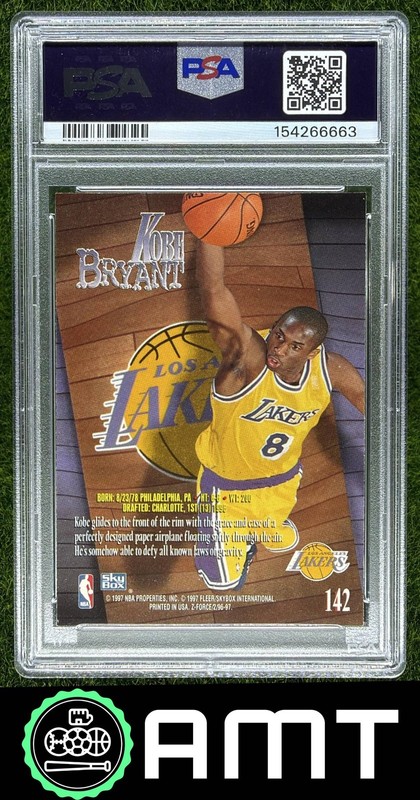 Kobe Bryant RC PSA 8 1996-97 Skybox Z-Force Los Angeles Lakers #142 6663 view 2