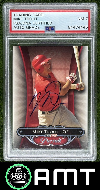 Mike Trout Signed PSA Auto 7 2010 TriStar Pursuit Los Angeles Angels #10 4445