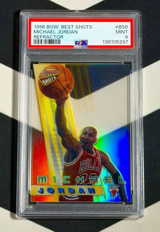1996 Bowman Best Shots Michael Jordan Refractor PSA 9 Mint #BS6 RARE