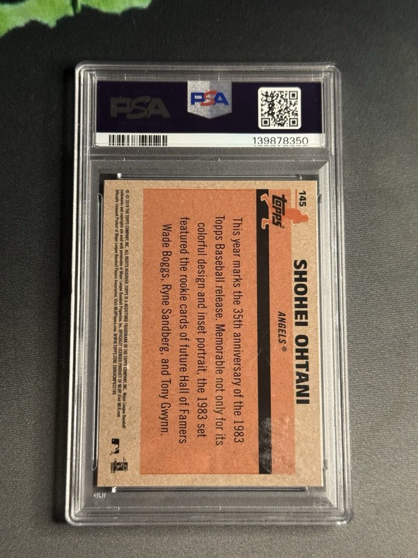 Topps 2018 Silver Pack 1983 Chrome Shohei Ohtani Rookie PSA 9 #145 Angels view 2