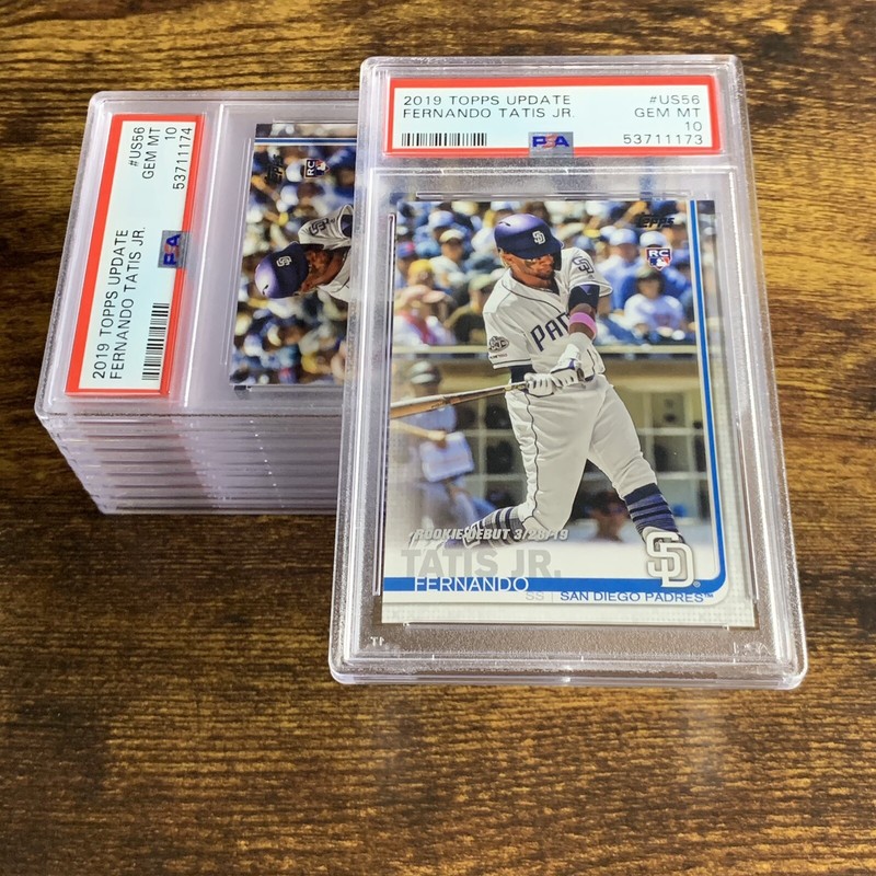 2019 Topps Update US56 Fernando Tatis Jr. Rookie Debut RC PSA 10 - Padres - QTY view 1