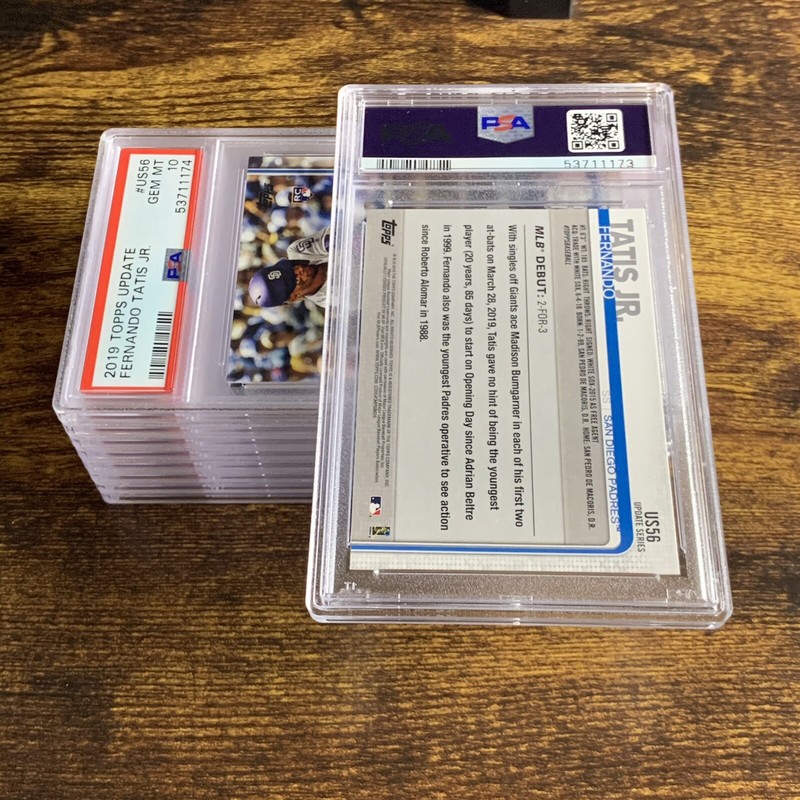 2019 Topps Update US56 Fernando Tatis Jr. Rookie Debut RC PSA 10 - Padres - QTY view 2