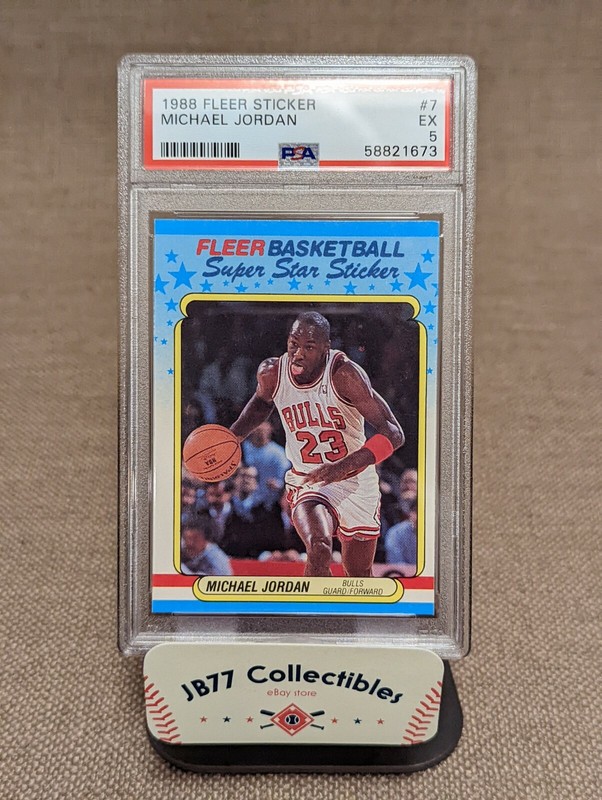 1988 Fleer Sticker Michael Jordan #7 PSA 5. You Choose! New Freshly Graded Slab!