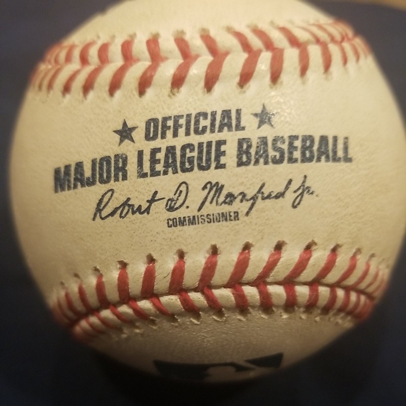 Bob kipper signed baseball autographed game used romlb ball major league auto view 2