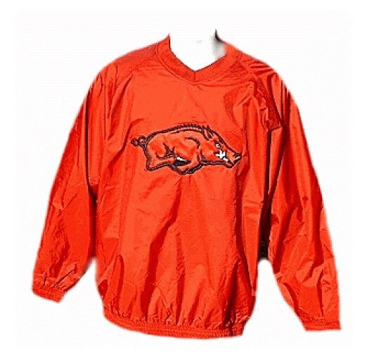 Arkansas Razorbacks NCAA Logoman Unlined V-Neck Pullover Jacket By Adidas