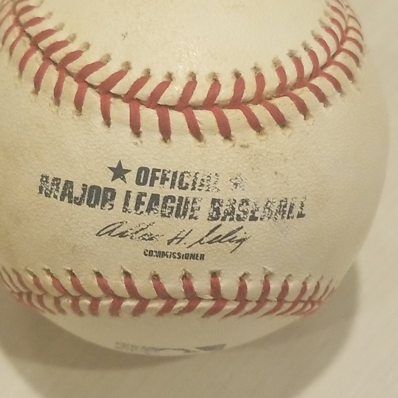 Tj sikkema signed game used baseball autographed romlb ball auto kansas royals view 2