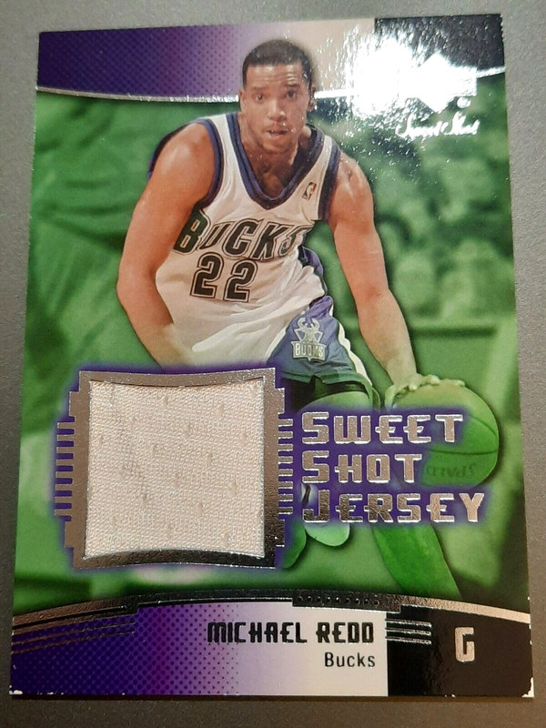 MICHAEL REDD-2004 UPPER DECK SWEET SHOT GAME USED WORN JERSEY 🏀 BASKETBALL CARD