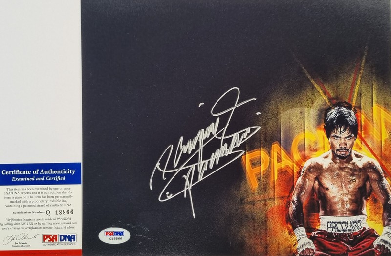 Manny PACQUIAO 'Pacman' Signed 8"x10" inch Photograph (PSA DNA # Q18866)
