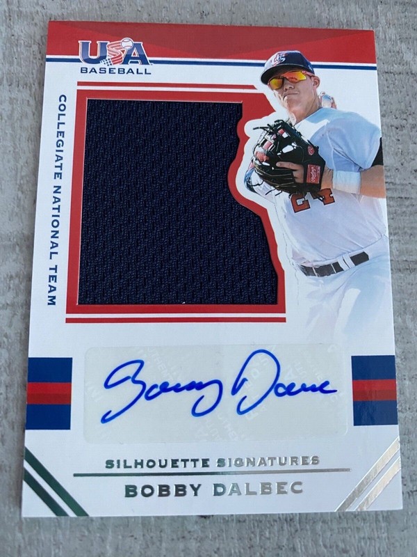 BOBBY DALBEC Autograph 2017 Panini USA Baseball Game Used JERSEY Auto #76/99✍️