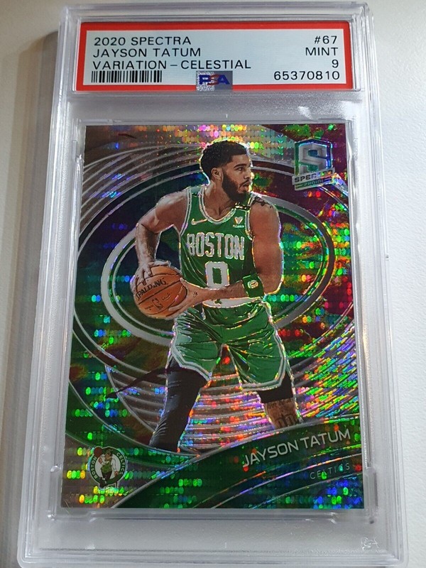 2020 Spectra Jayson Tatum #67 VARIATION CELESTIAL Prizm /99 - PSA 9 (POP 1)