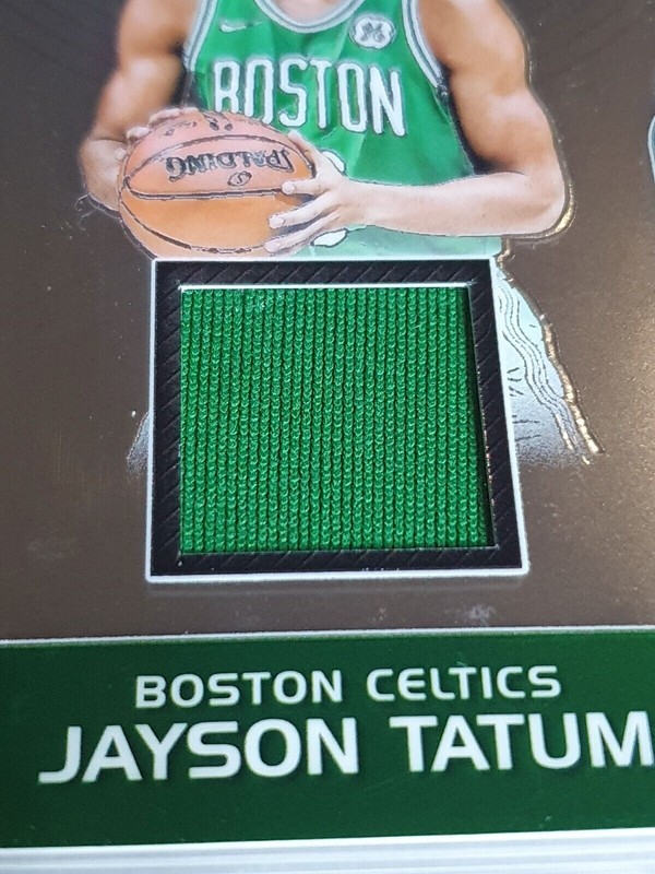 2017 Panini Prizm Jayson Tatum Rookie #PATCH Game Worn Jersey - PSA 9 (LOW POP) view 2