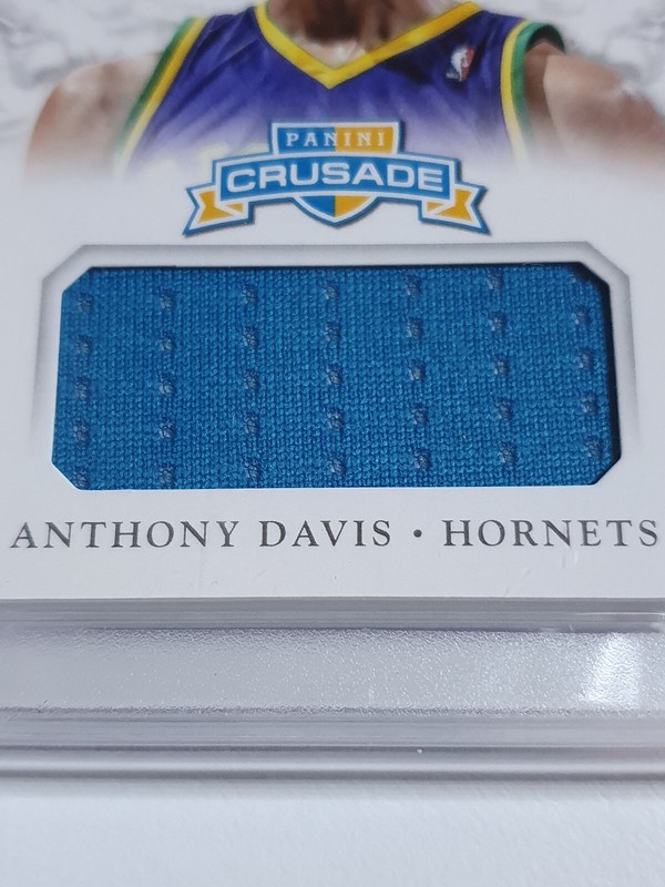 2012 Crusade Anthony Davis Rookie #PATCH Game Worn RC Jersey - PSA 9 (POP 6) view 2