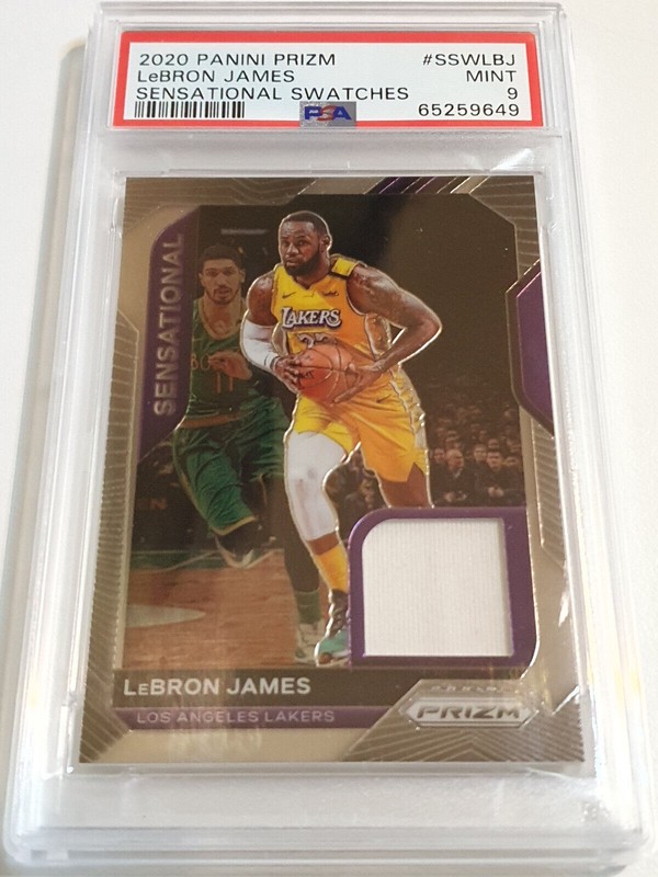 2020 Panini Prizm LeBron James #PATCH Game Worn Jersey - PSA 9 (LOW POP)