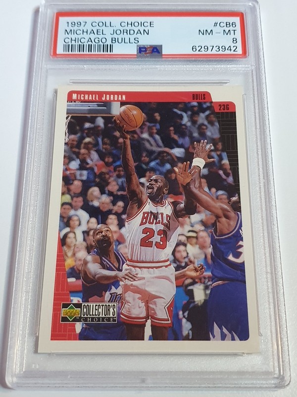 1997 Collector's Choice Michael Jordan #CB6 Chicago Bulls - PSA 8 (LOW POP)