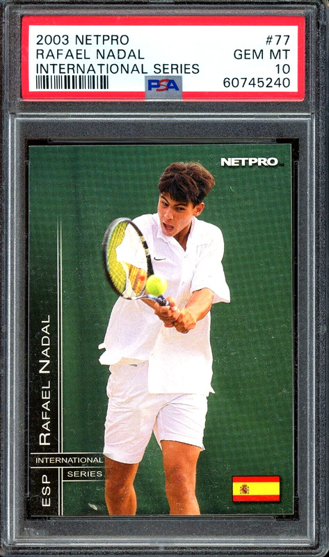 2003 Netpro International Series RAFAEL NADAL #77 PSA 10 GEM MINT RC POP: 442