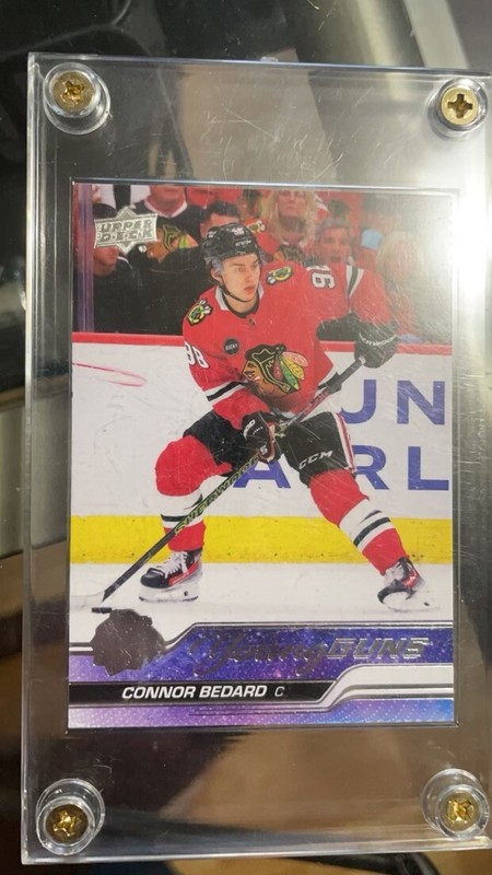 2023-24 Upper Deck Series 2 Connor Bedard Young Guns RC #451. Pulled 3/26/24.
