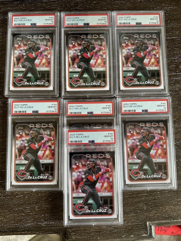 2024 Topps ELLY DE LA CRUZ Rookie Card PSA 10 GEM MINT 💎 Cincinnati Reds #141