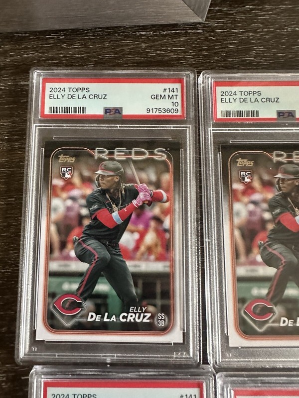 2024 Topps ELLY DE LA CRUZ Rookie Card PSA 10 GEM MINT 💎 Cincinnati Reds #141 view 2