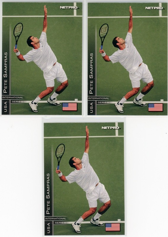 (3) 2003 PETE SAMPRAS NETPRO INTERNATIONAL SERIES #14 CARDS