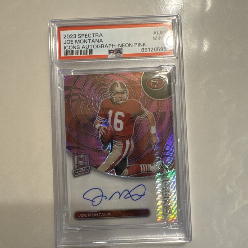 2023 Panini Spectra Joe Montana Icons Prizm Auto #I-JM On Card Auto /15