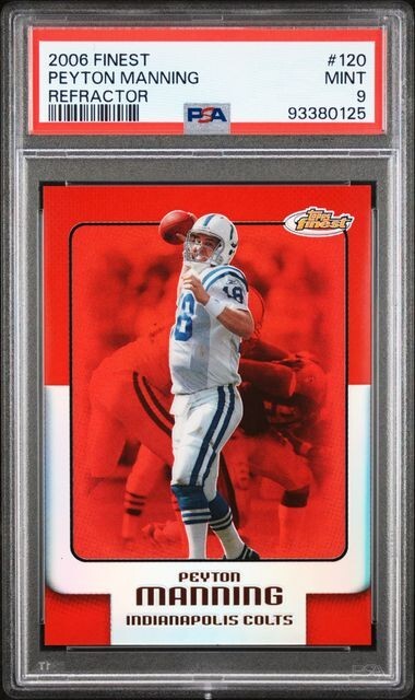 2006 Topps Finest Red Refractor /399 Peyton Manning PSA 9 MINT HOF Colts