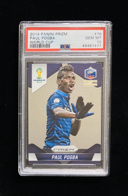 2014 Panini Prizm World Cup Paul Pogba Rookie Card #79 PSA 10 France