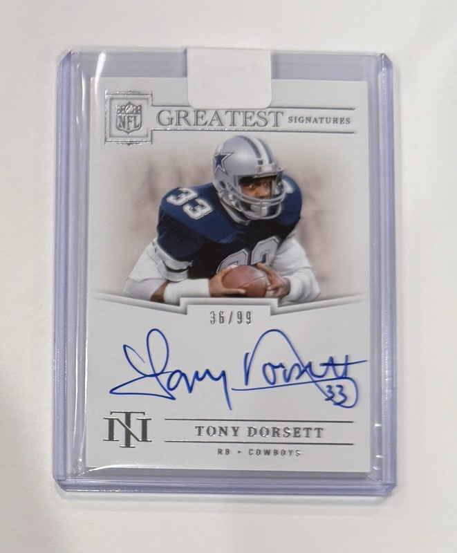 2024 Panini National Treasures Greatest Signatures Tony Dorsett Auto #’d 36/99