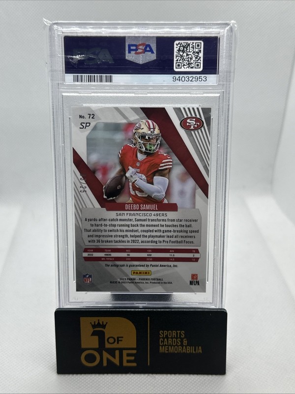 2023 Phoenix - Blue Ice # 3/25 Auto - PSA 10 - Deebo Samuel - 49ers view 2