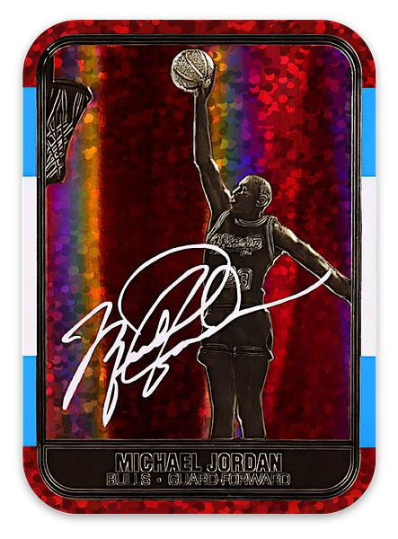 86-87 Fleer Michael Jordan Rookie Card Sparkle Foil Custom RC Sticker RARE PRINT