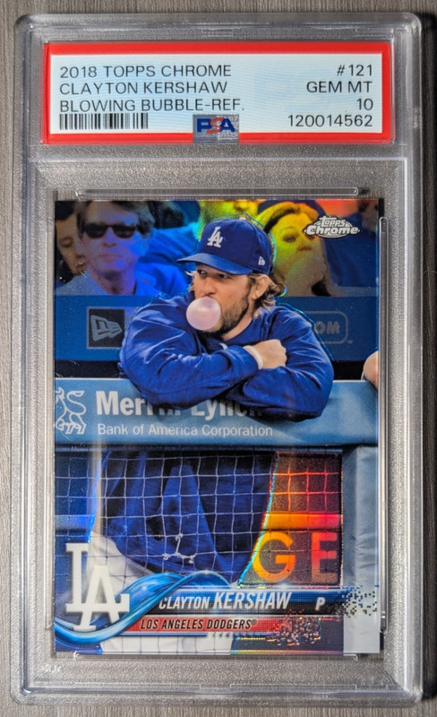 2018 Topps Chrome - Clayton Kershaw #121 Image Variation Refractor SP PSA 10