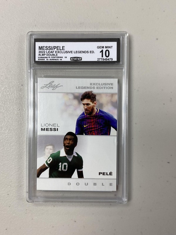 Lionel Messi Pele 2022 Leaf Dual CCG 10 Rookie