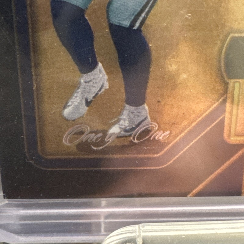 2023 Panini Gold Standard Luke Schoenmaker 1/1 Rookie Auto Logo Man Nike PSA GEM view 2