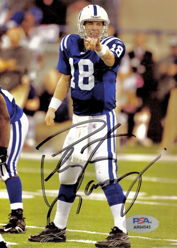 Peyton Manning Signed 5x7 Photo Indianapolis Colts Autographed PSA/DNA COA