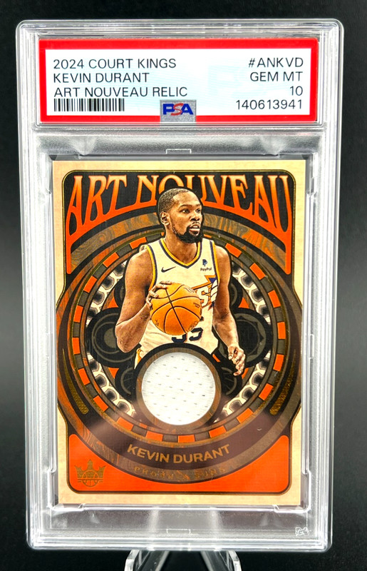 2024 Court Kings - Kevin Durant Art Nouveau Game Worn PATCH No. AN-KVD - PSA 10