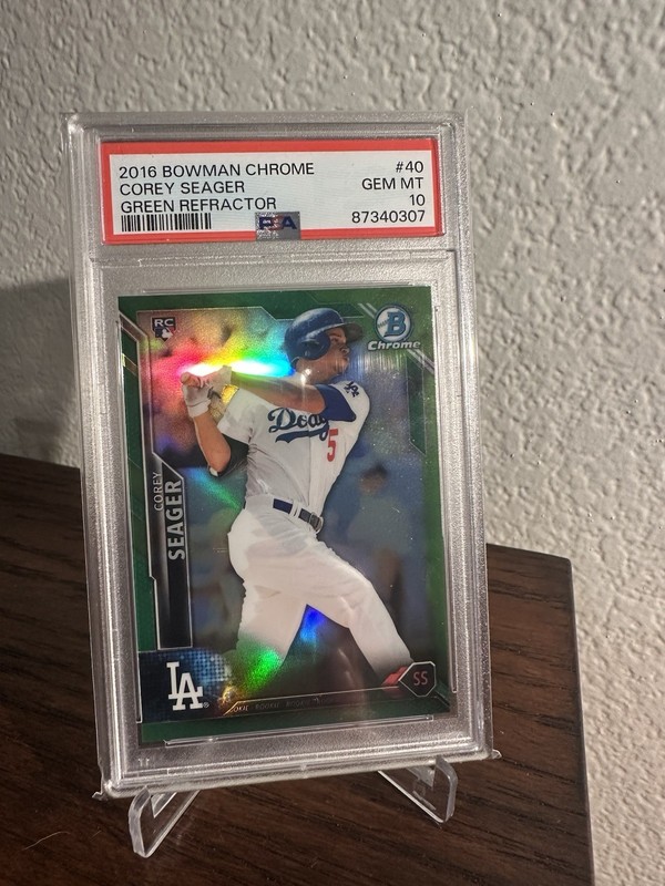 2016 Bowman Chrome - Corey Seager #40 Green Refractor /99 (RC)