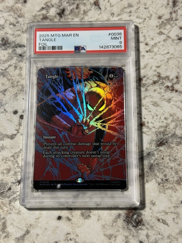 Tangle FOIL MAR 0038 PSA 9 MINT (MTG Marvel Universe Eternal 2025)