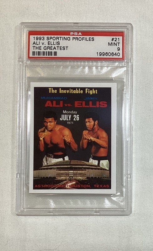 MUHAMMAD ALI VS ELLIS 1993 SPORTING PROFILES THE GREATEST CARD #21 PSA 9 MINT
