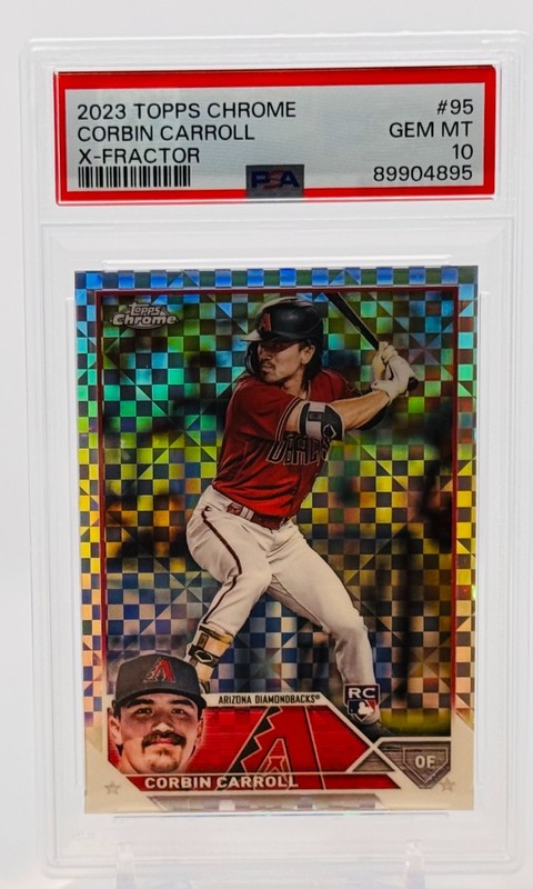 2023 Topps Chrome - X-Fractor #95 Corbin Carroll (RC) PSA 10