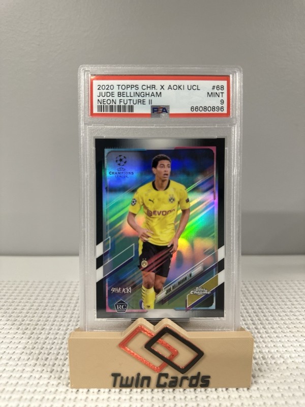2020 Chrome UCL Neon Future II #/99 Jude Bellingham #68 RC PSA 9 Real Madrid