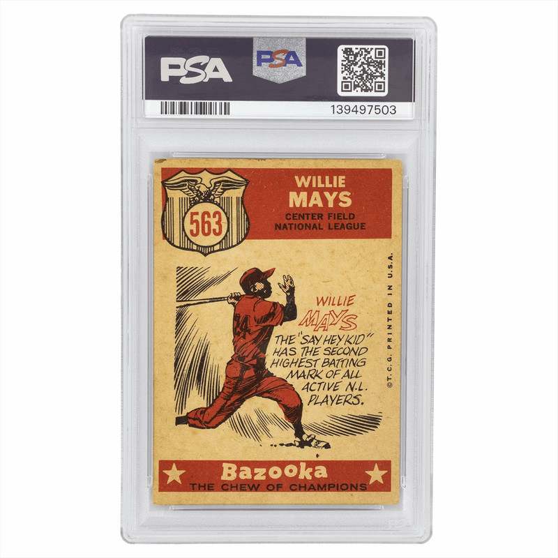 1959 Topps Willie Mays All Star #563 PSA VG 3 Cert #139497503 view 2