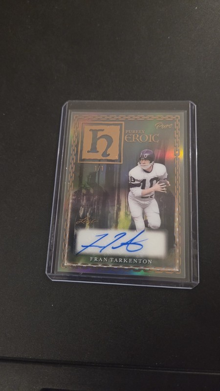 2025 Leaf Eclectic Football Legend Pure Clear PHB-31 Fran Tarkenton 1/1 Auto
